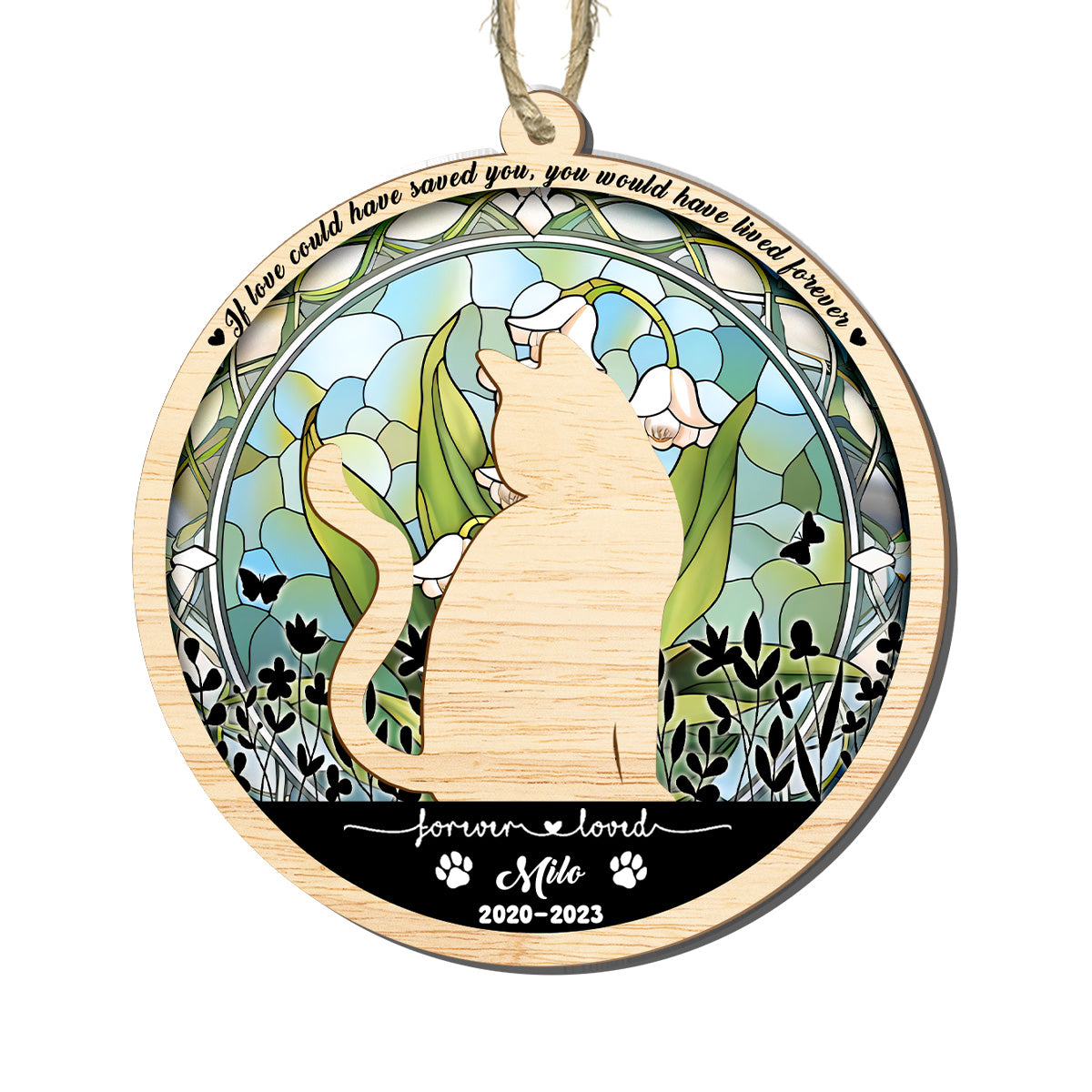 Petthouse | Cat Memorial Suncatcher, Personalized With Cat Breed, Loss Of Cat Sympathy, Gift For Cat Lovers