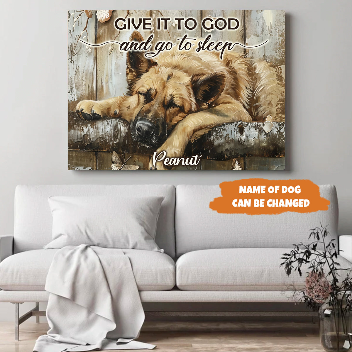 Petthouse | Dog Give It To God And Go To Sleep Poster Canvas Gift For Dog Lover, Decor Home