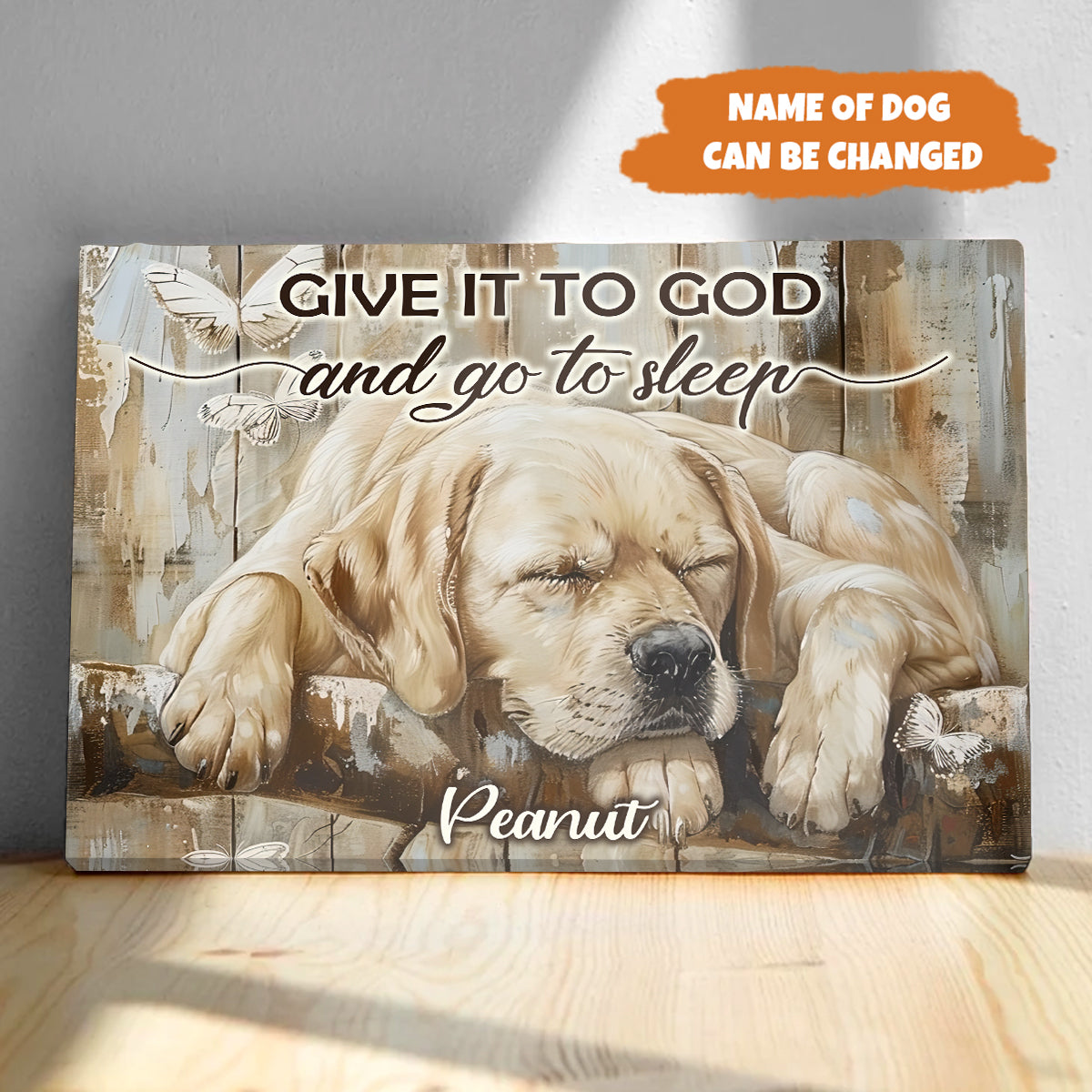 Petthouse | Dog Give It To God And Go To Sleep Poster Canvas Gift For Dog Lover, Decor Home