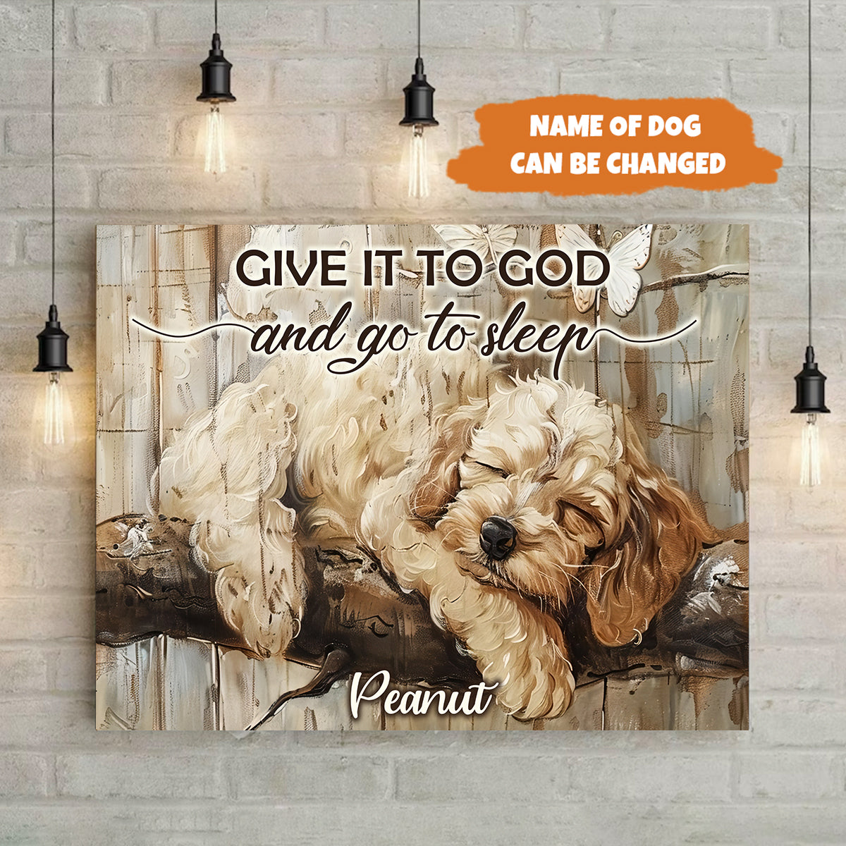 Petthouse | Dog Give It To God And Go To Sleep Poster Canvas Gift For Dog Lover, Decor Home