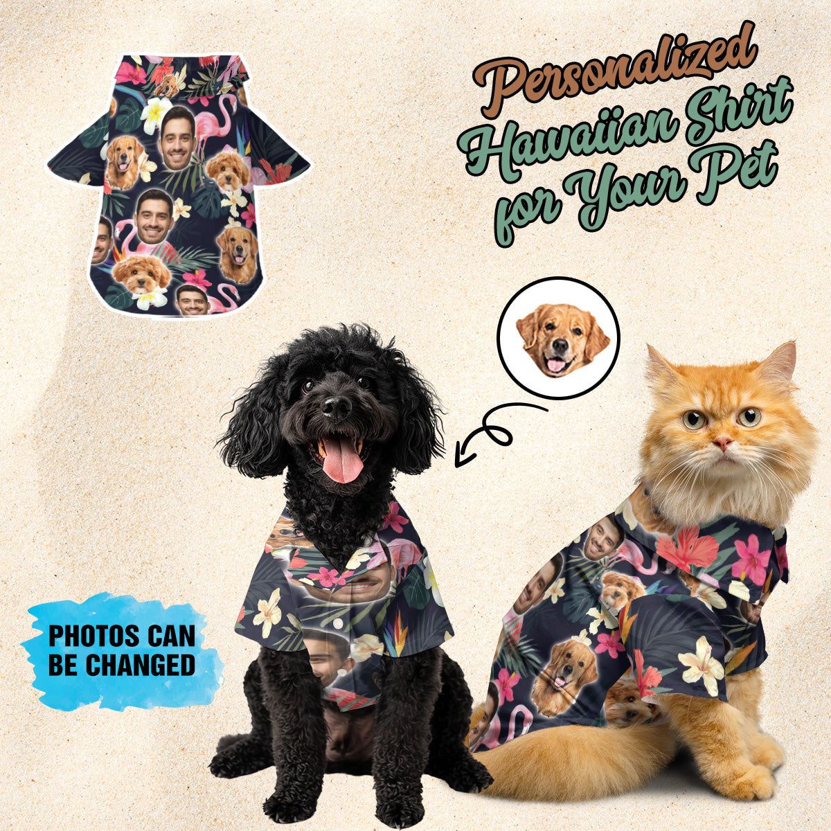 Petthouse | Custom Hawaiian Shirt With Face Funny Tropical Floral Hawaiian Shirts For Men