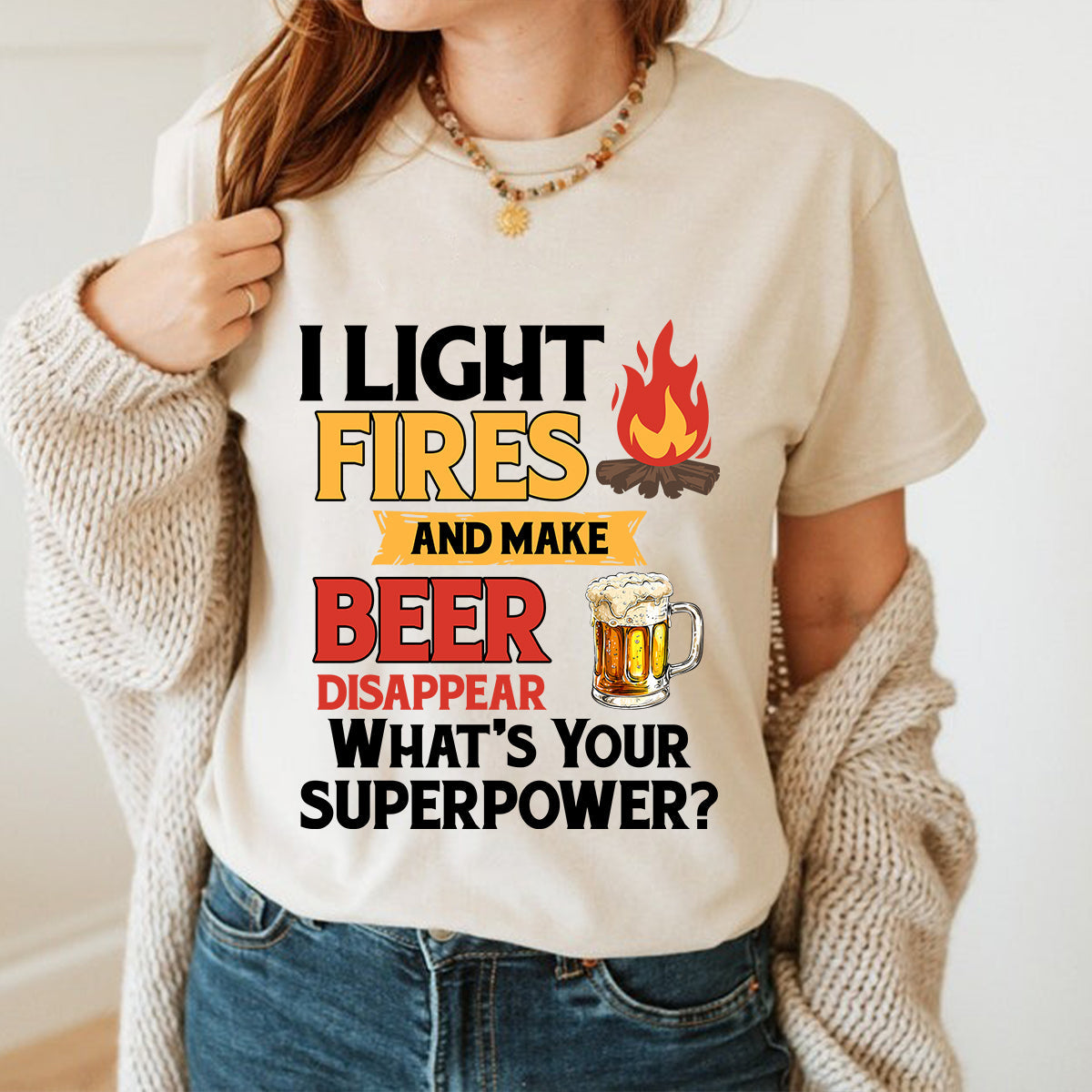 Camping Shirt, I Light Fires And Make Beer Disappear, Funny Camping Shirt, Camping Hoodie Sweatshirt, Camper Mug