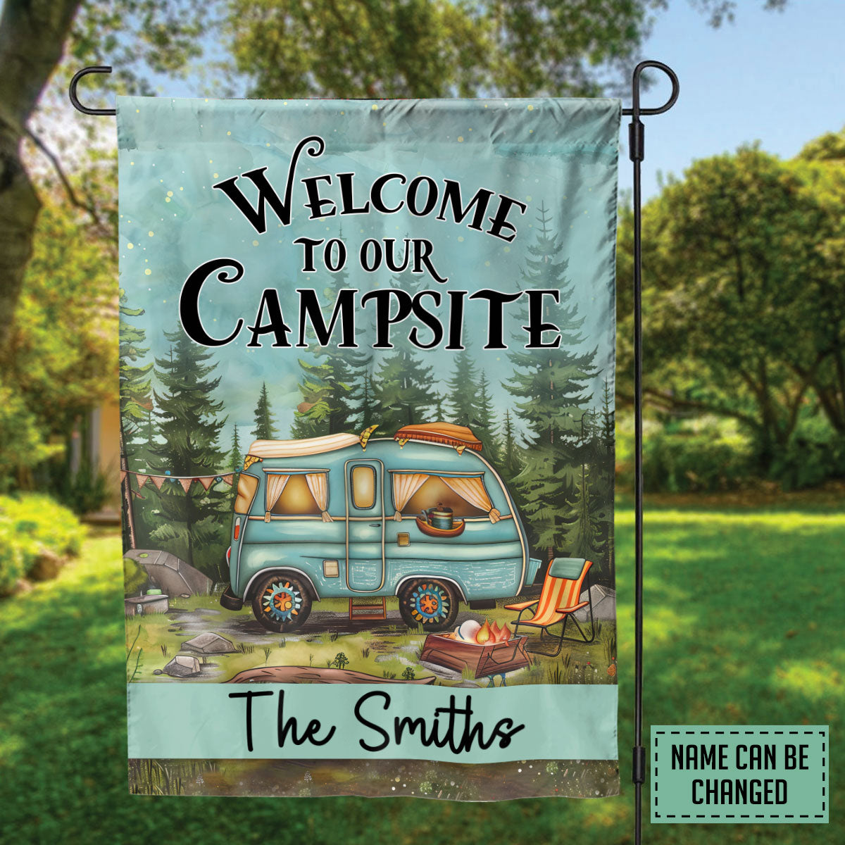Petthouse | Personalized Camping Flag, Custom Garden Flag, Camping Flag, Camper Flag, Campsite Flag, Happy Campers Flag