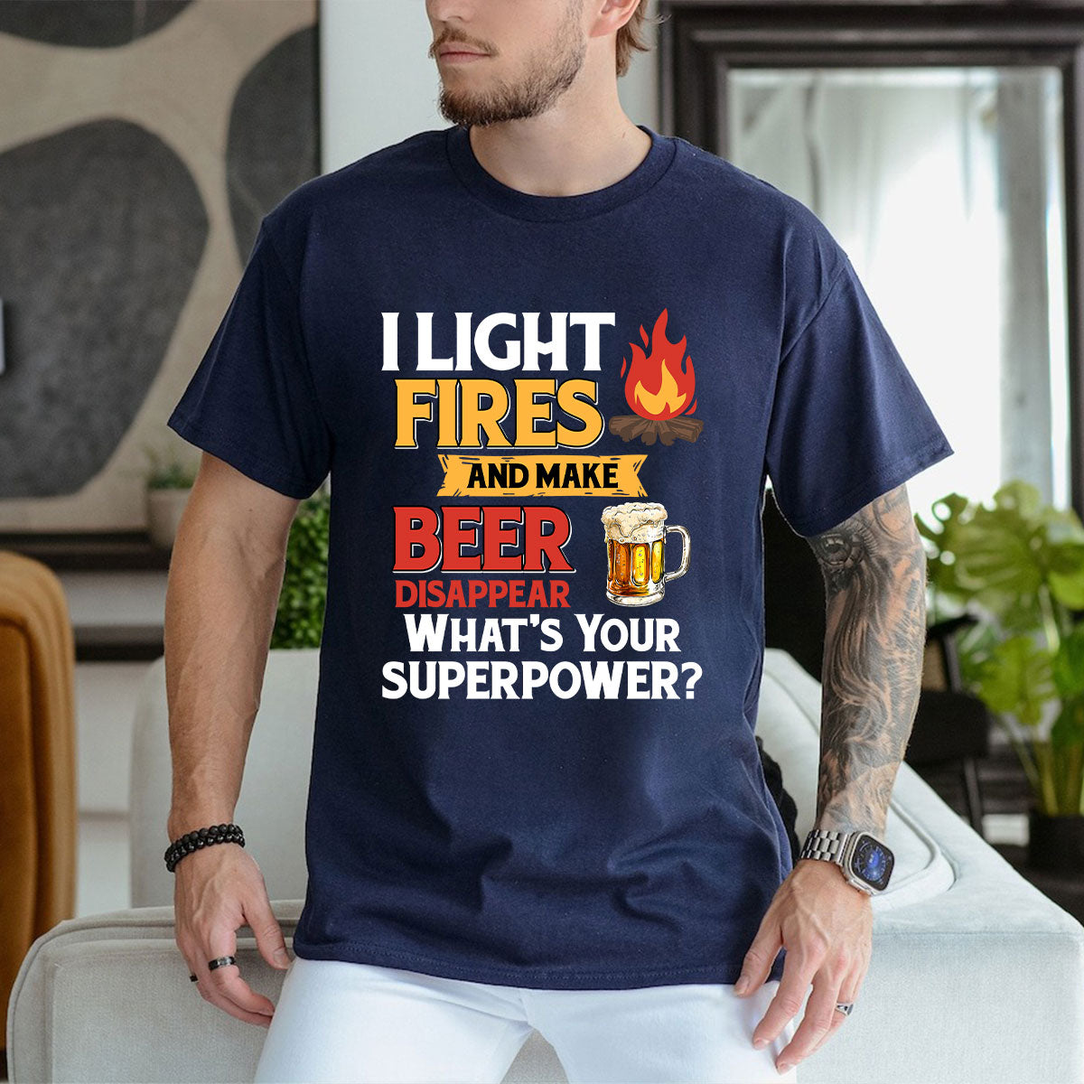 Camping Shirt, I Light Fires And Make Beer Disappear, Funny Camping Shirt, Camping Hoodie Sweatshirt, Camper Mug