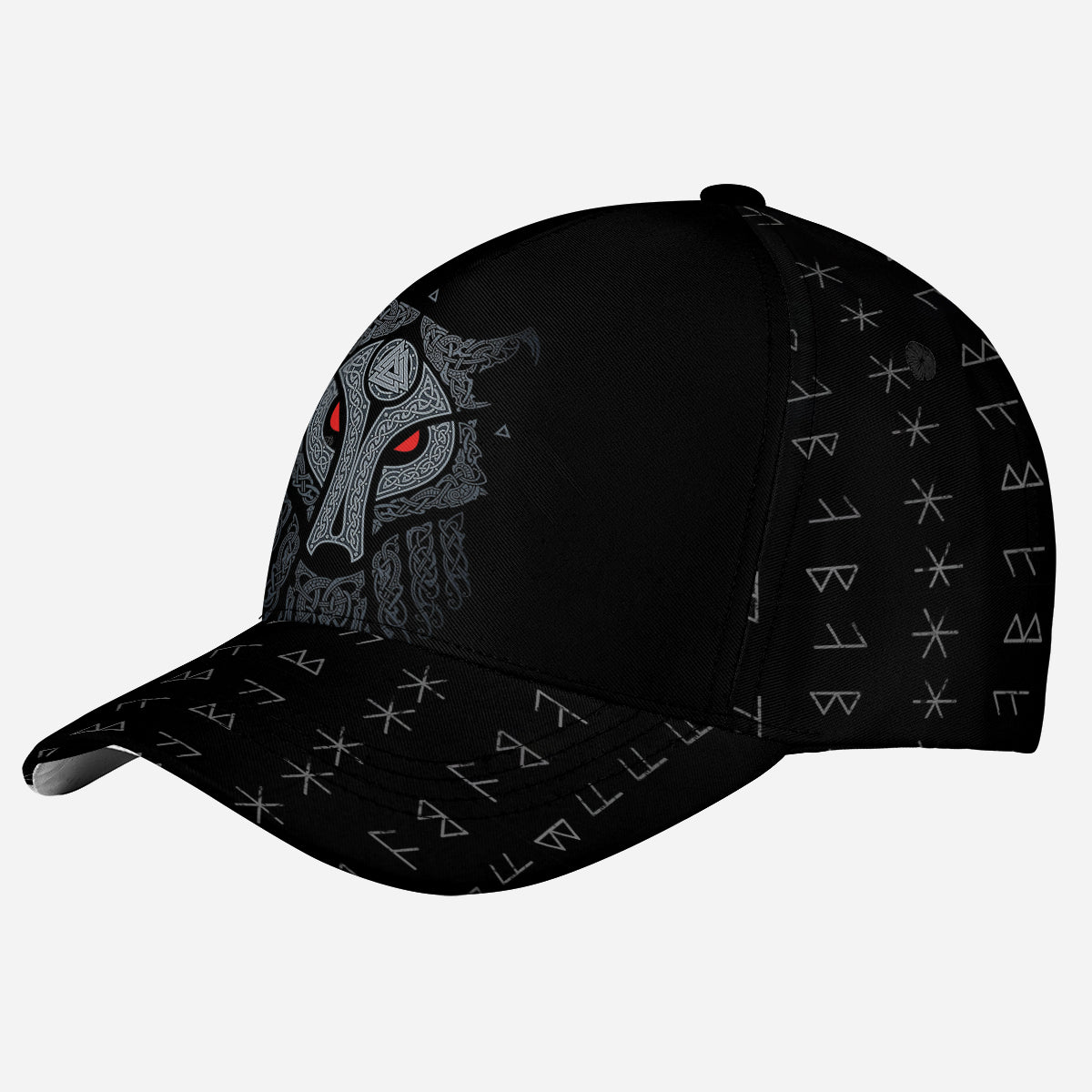Petthouse | Viking Wolf Baseball Cap Scandinavia Pattern Baseball Cap Viking Baseball Cap Boyfriend Gift