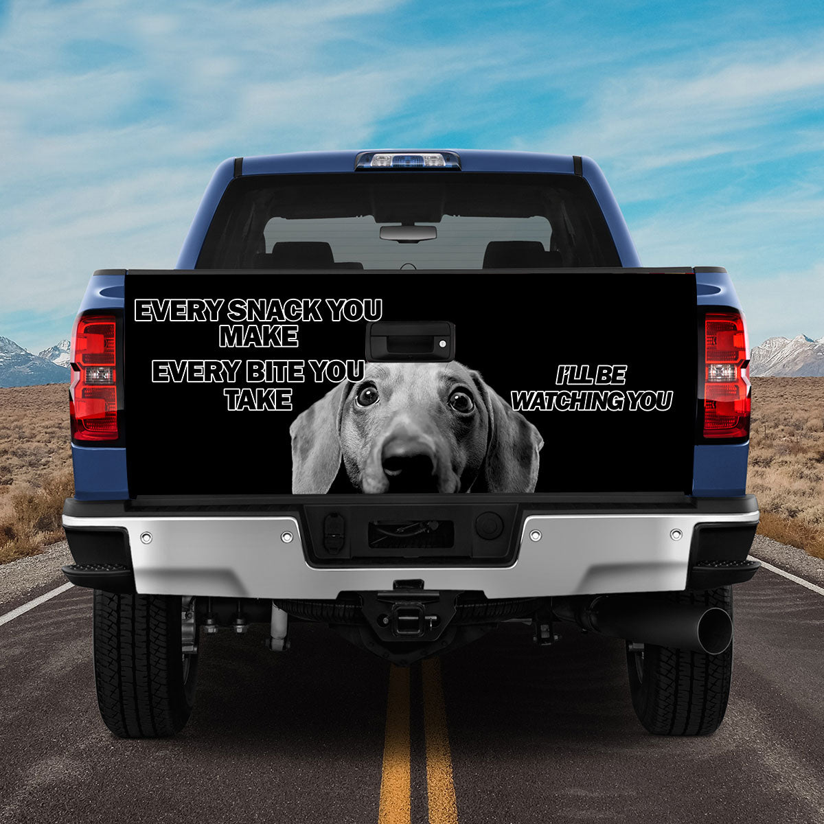 Petthouse | Dachshund Tailgate Wrap Dachshund Every Snack You Make I'll Be Watching You Wrap Sticker