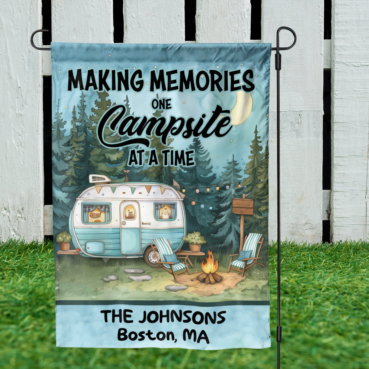 Petthouse | Personalized Camping Sign Flag, Camping Flag Campsite Flag, Making Memories Camp Flag, Camping Garden Flag