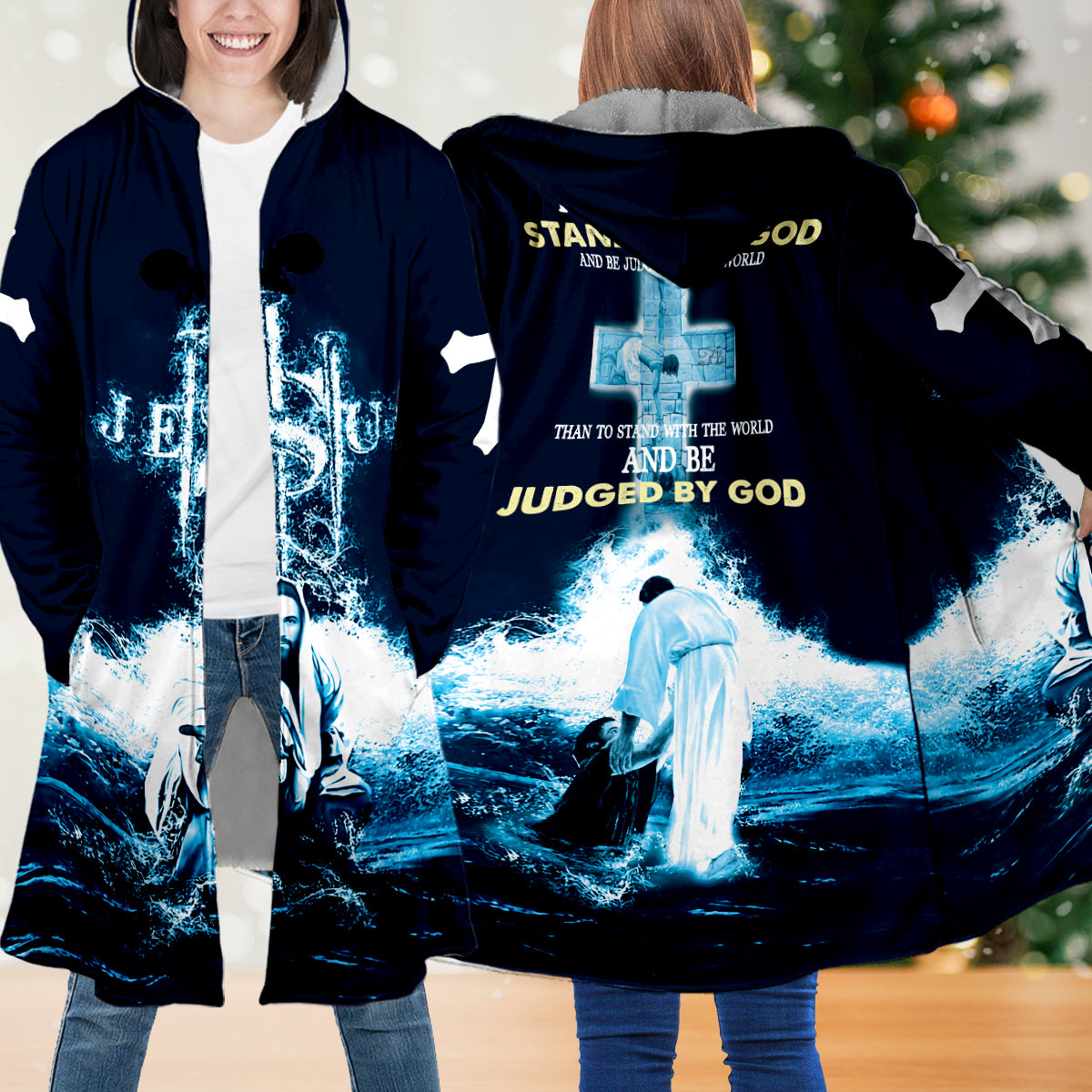 Petthouse | Jesus Saves My Life Hooded Blanket Be Judged By God Hooded Cloak Christian Gift Idea