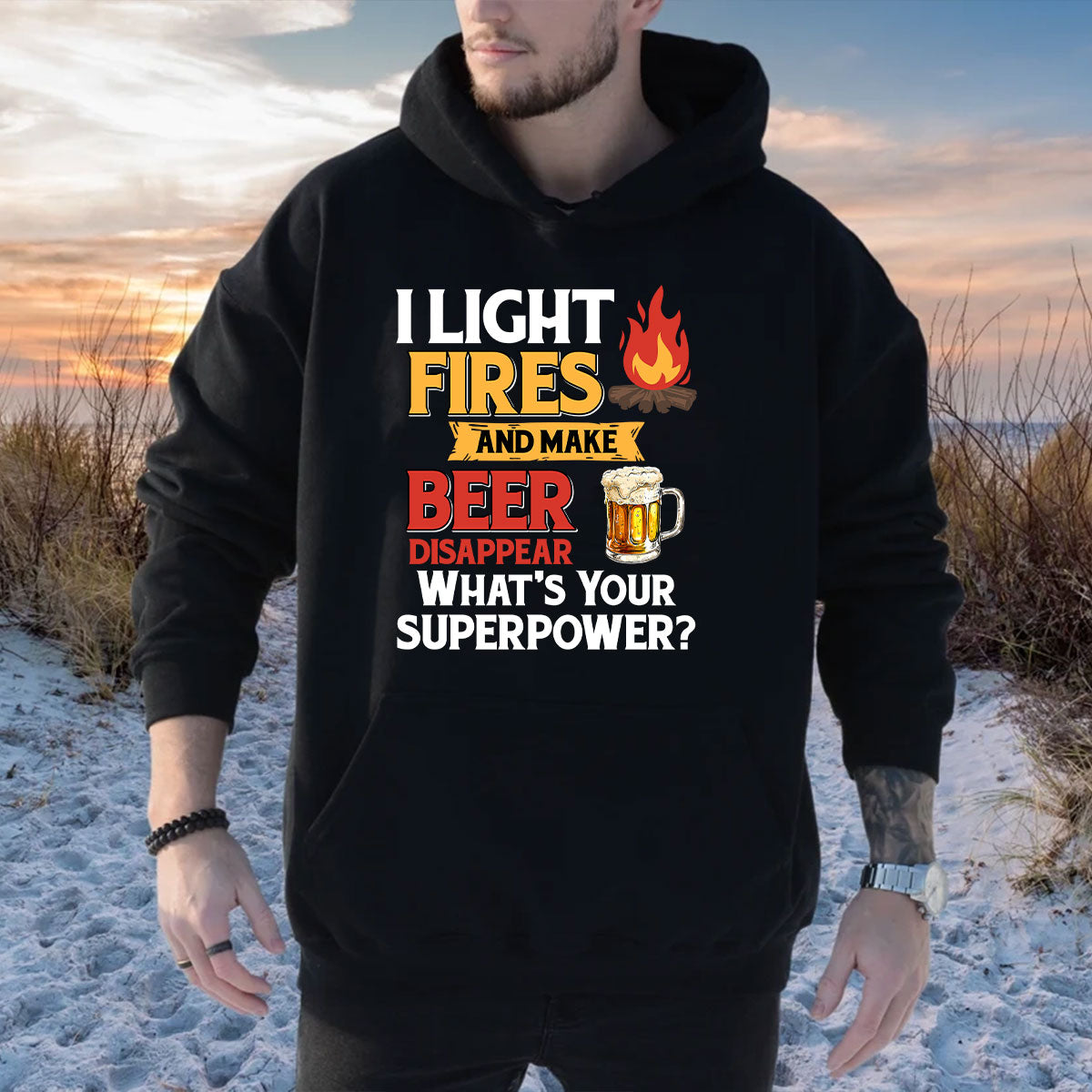 Camping Shirt, I Light Fires And Make Beer Disappear, Funny Camping Shirt, Camping Hoodie Sweatshirt, Camper Mug