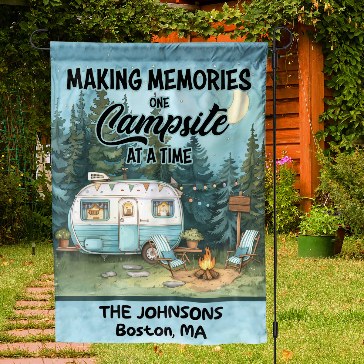 Petthouse | Personalized Camping Sign Flag, Camping Flag Campsite Flag, Making Memories Camp Flag, Camping Garden Flag