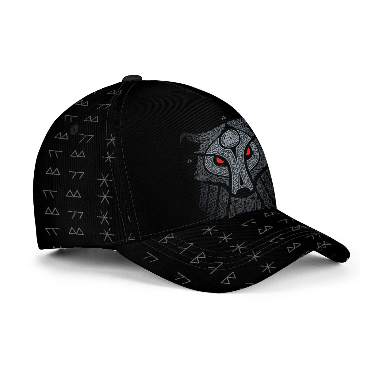 Petthouse | Viking Wolf Baseball Cap Scandinavia Pattern Baseball Cap Viking Baseball Cap Boyfriend Gift