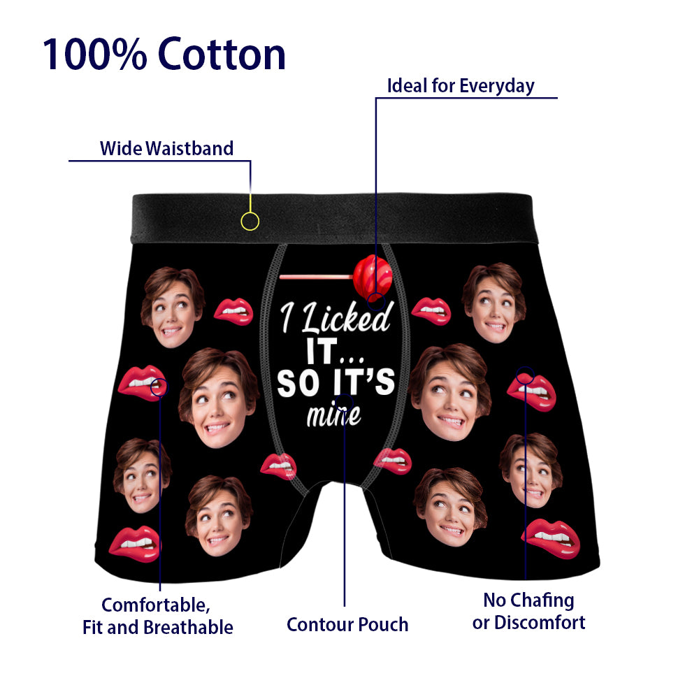 Petthouse | Personalized Photo Men's Boxer, Funny Gift For Husbands And Boyfriends, Valentine Gift For Him