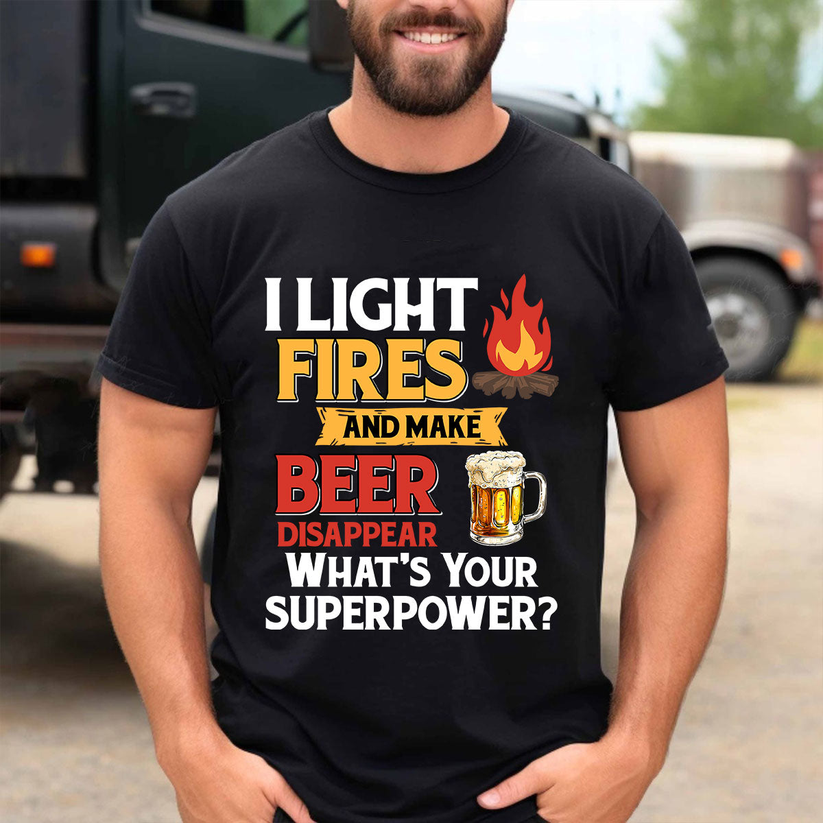 Camping Shirt, I Light Fires And Make Beer Disappear, Funny Camping Shirt, Camping Hoodie Sweatshirt, Camper Mug