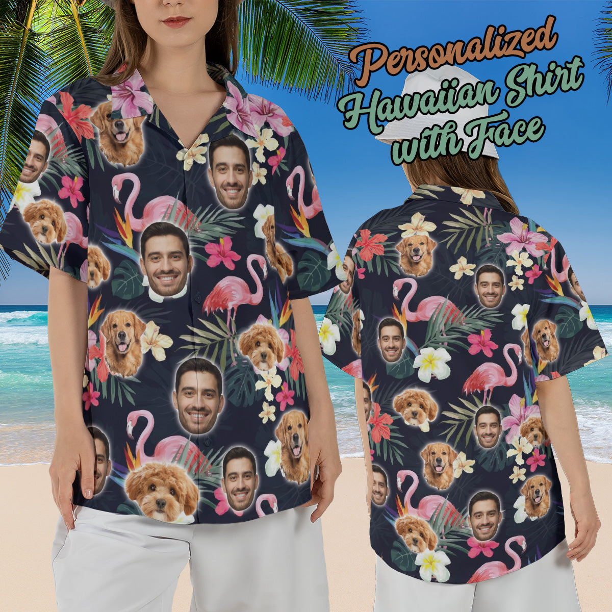 Petthouse | Custom Hawaiian Shirt With Face Funny Tropical Floral Hawaiian Shirts For Men
