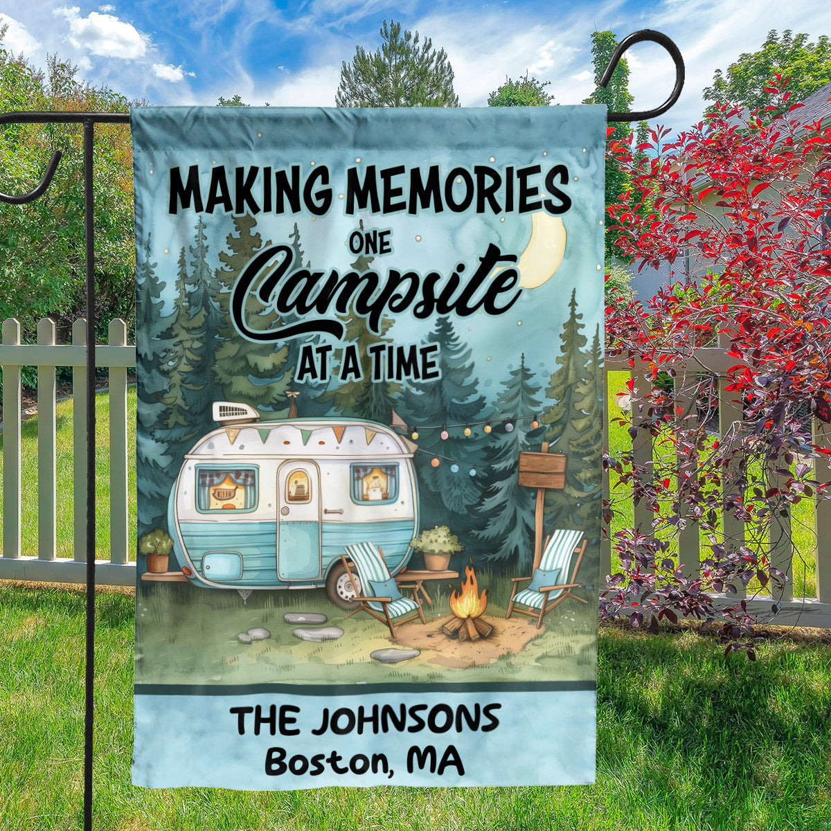 Petthouse | Personalized Camping Sign Flag, Camping Flag Campsite Flag, Making Memories Camp Flag, Camping Garden Flag