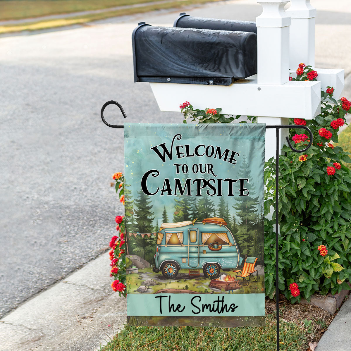 Petthouse | Personalized Camping Flag, Custom Garden Flag, Camping Flag, Camper Flag, Campsite Flag, Happy Campers Flag