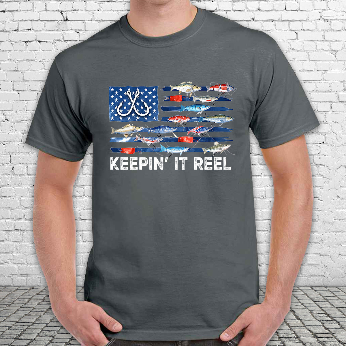 America Fish Flag Shirt, Keep It Reel Fishing Shirt, 4th Of July Bass Fishing Sweatshirt Hoodie, Fishing Gift Mug