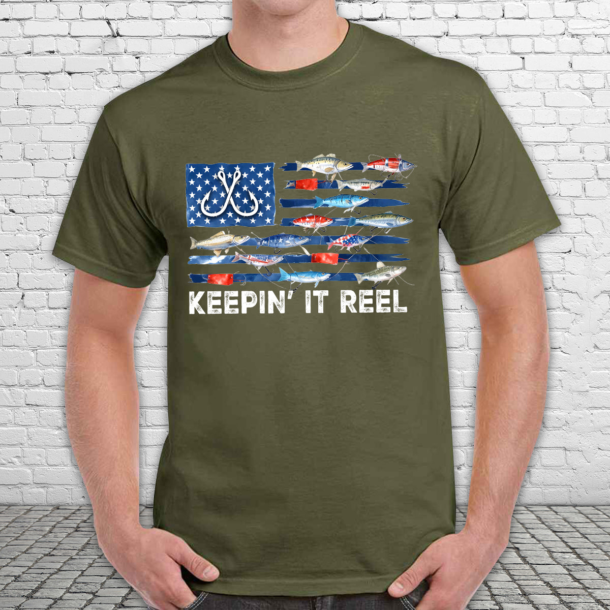 America Fish Flag Shirt, Keep It Reel Fishing Shirt, 4th Of July Bass Fishing Sweatshirt Hoodie, Fishing Gift Mug