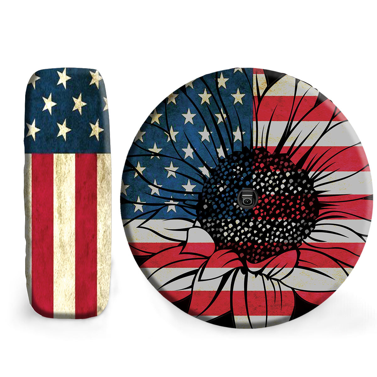 Petthouse | American Flag Custom Tire Cover Us Independence Day Universal Spare Tire Cover Patriotic Gifts
