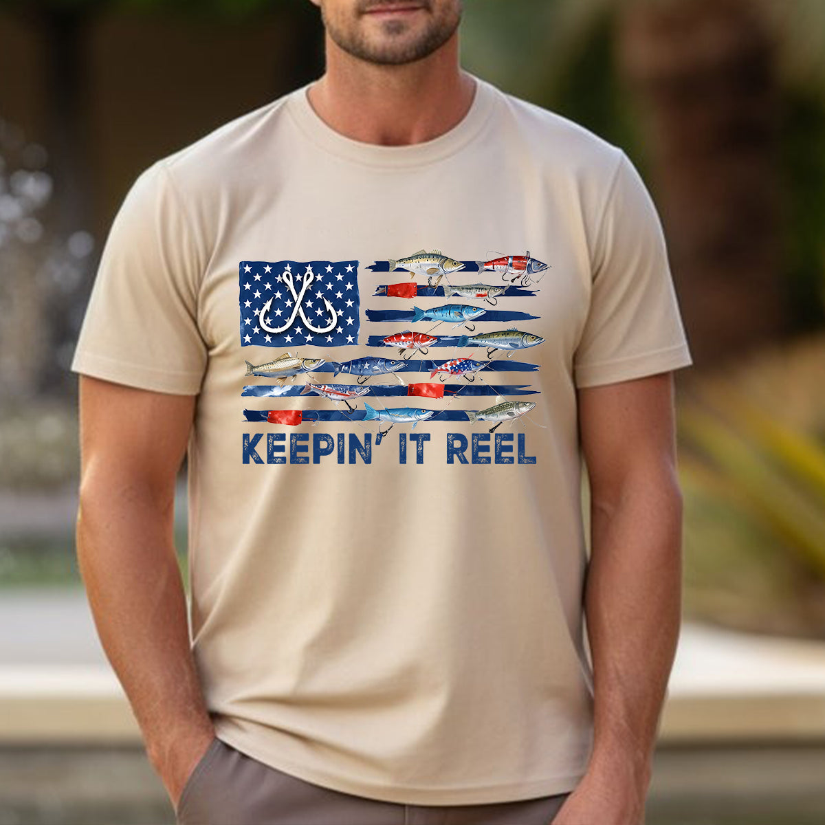 America Fish Flag Shirt, Keep It Reel Fishing Shirt, 4th Of July Bass Fishing Sweatshirt Hoodie, Fishing Gift Mug