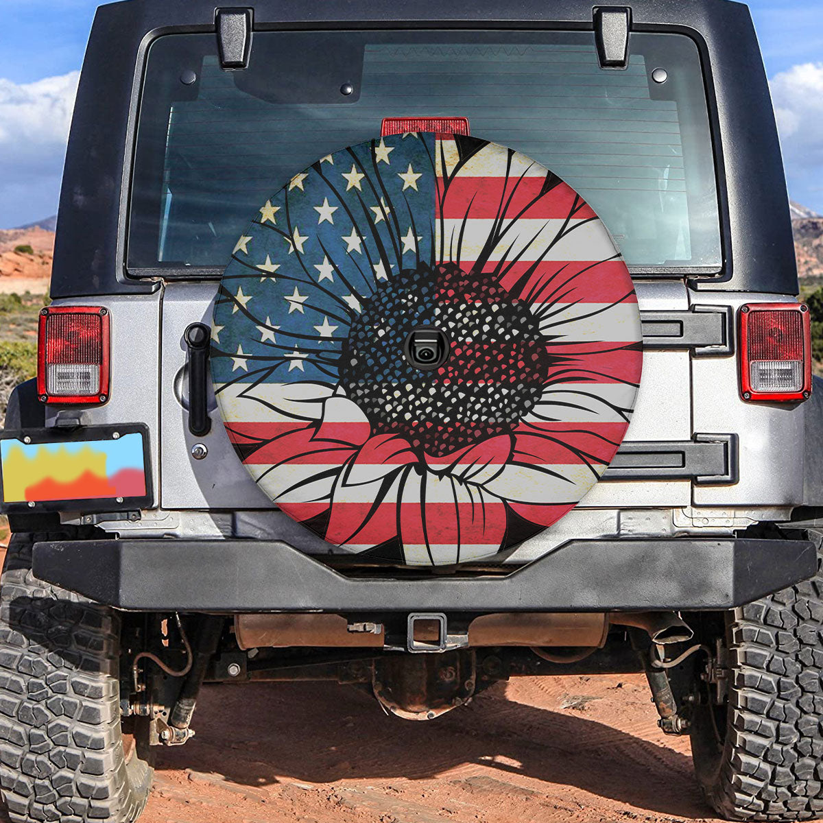 Petthouse | American Flag Custom Tire Cover Us Independence Day Universal Spare Tire Cover Patriotic Gifts