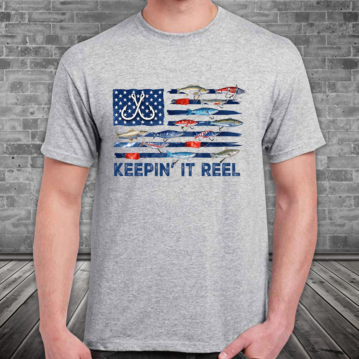 America Fish Flag Shirt, Keep It Reel Fishing Shirt, 4th Of July Bass Fishing Sweatshirt Hoodie, Fishing Gift Mug