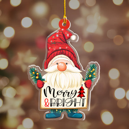 Petthouse | Christmas Gnome Ornaments Hanging, Christmas Gift, Mary And Bright Gnome, Christmas Ornament