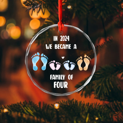 Petthouse | Personalized Family Of Four Christmas Ornament, Family Ornament, Baby's First Christmas Ornament