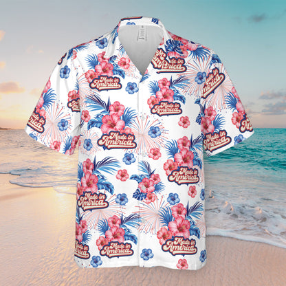 Petthouse | Custom Dog Hawaiian Shirt, Dog Made In America Shirt, Dog 4th Of July, Gift Dog Lovers