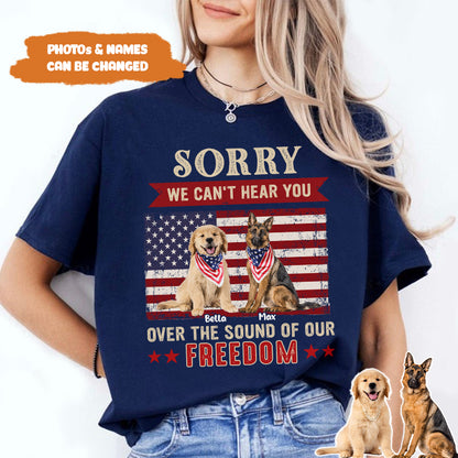 Petthouse | Custom Dog Happy 4th July Sound Of Freedom Dog Shirt, Independence Day, Gift Dog Lovers