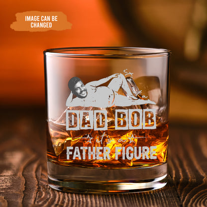 Petthouse | Custom Photo Dad Gift, It's Not A Dad Bod It's A Father Figure Funny Whiskey Glass