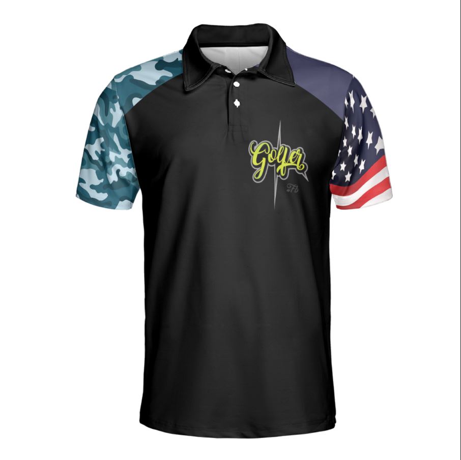 Petthouse | Golfer Polo Shirt, Golf Camo Polo Shirt, Best Grandpa By Par Polo Shirt, Granddad Gift