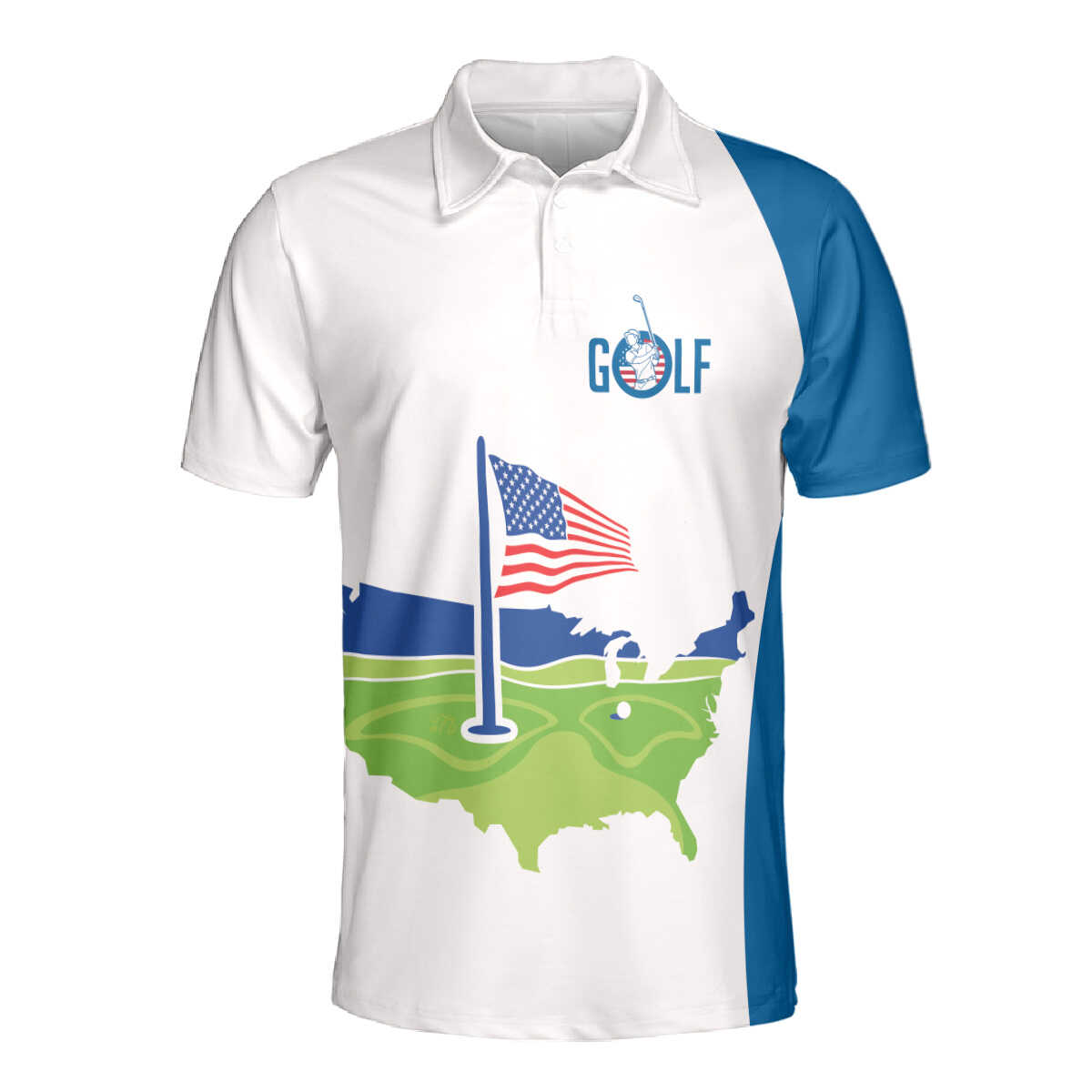 Petthouse | Golf Man Polo Shirt Golf Court Mens Polo Shirt American Golfer Golf Dad Gift