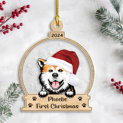 Petthouse | Personalized Dog Ornament, First Christmas Dog Ornament, Dog Lover Gift, Dog Ornament