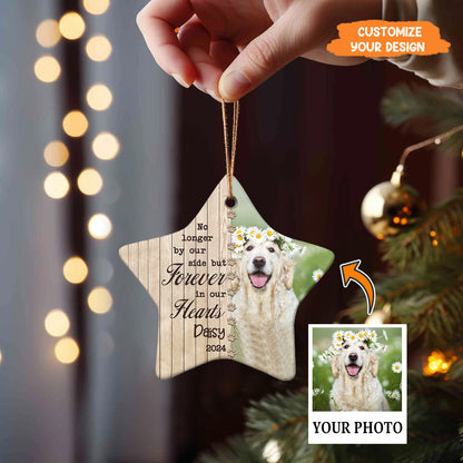 Petthouse | Personalize Memorial Dog Ornament, No Longer By Our Side But Forever In Our Hearts, Decor Xmas