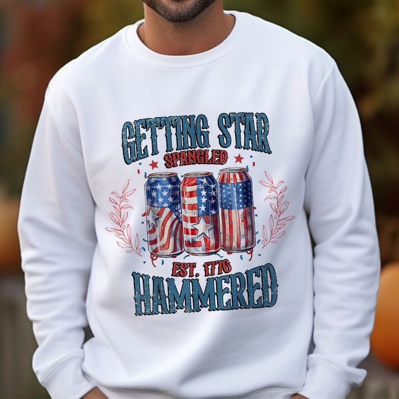 Petthouse | Getting Star Spangled Hammered Shirt, Independence Day Party In The Usa Shirt, 4th Of July