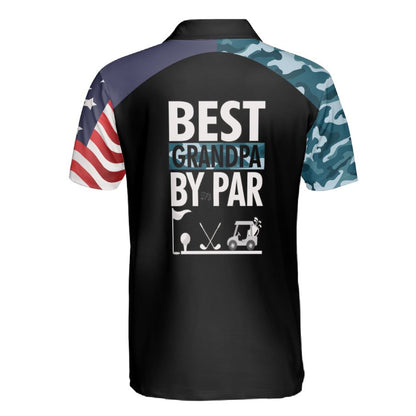 Petthouse | Golfer Polo Shirt, Golf Camo Polo Shirt, Best Grandpa By Par Polo Shirt, Granddad Gift