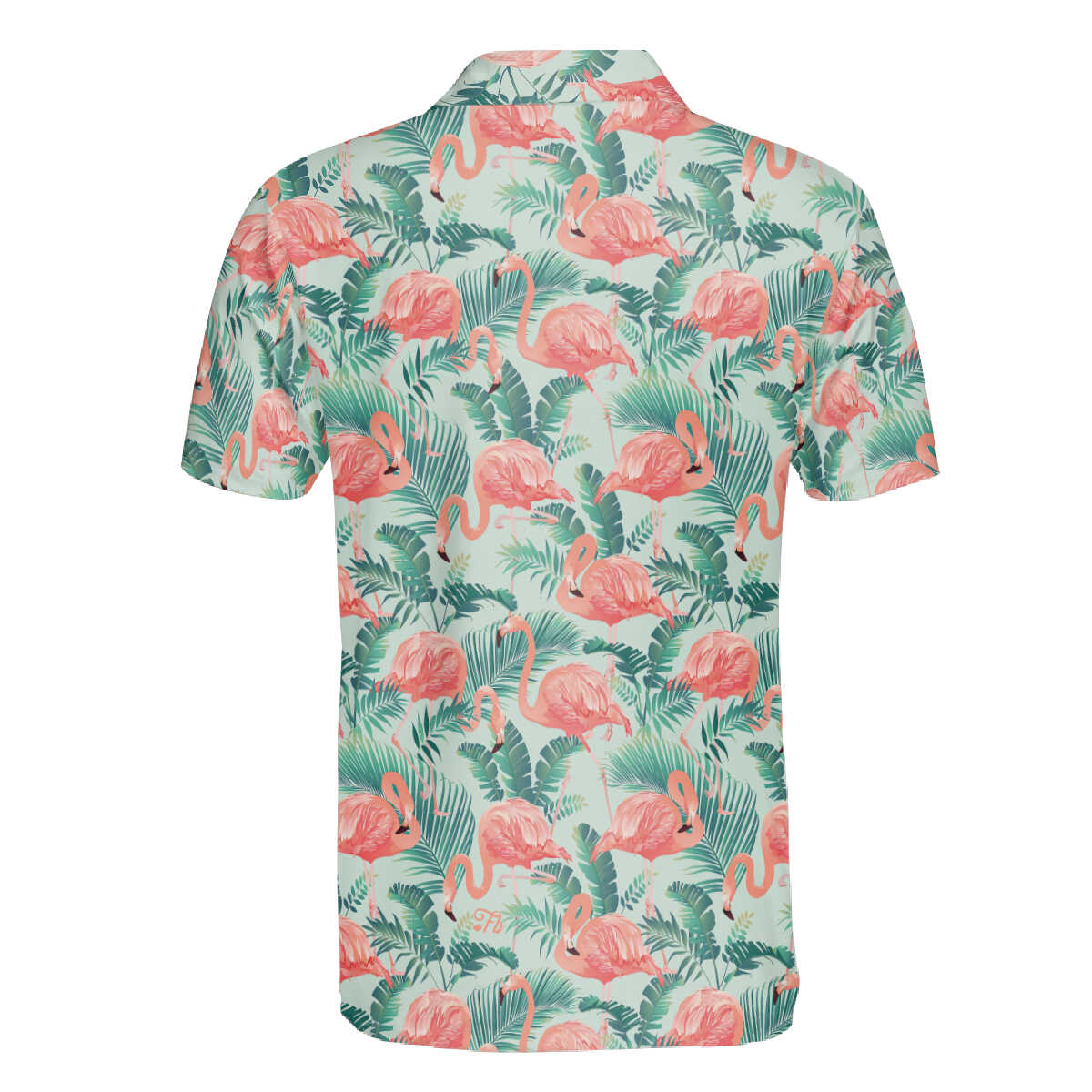 Petthouse | Flamingo Tropical Pattern Polo Shirt, Flamingo Animal Lovers Gift Unisex Polo Shirt