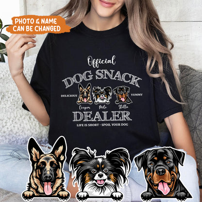 Petthouse | Customized Dog Official Dog Snack Graphic Dog Shirt, Dog Owner Tee, Dog Father Lover Gifts