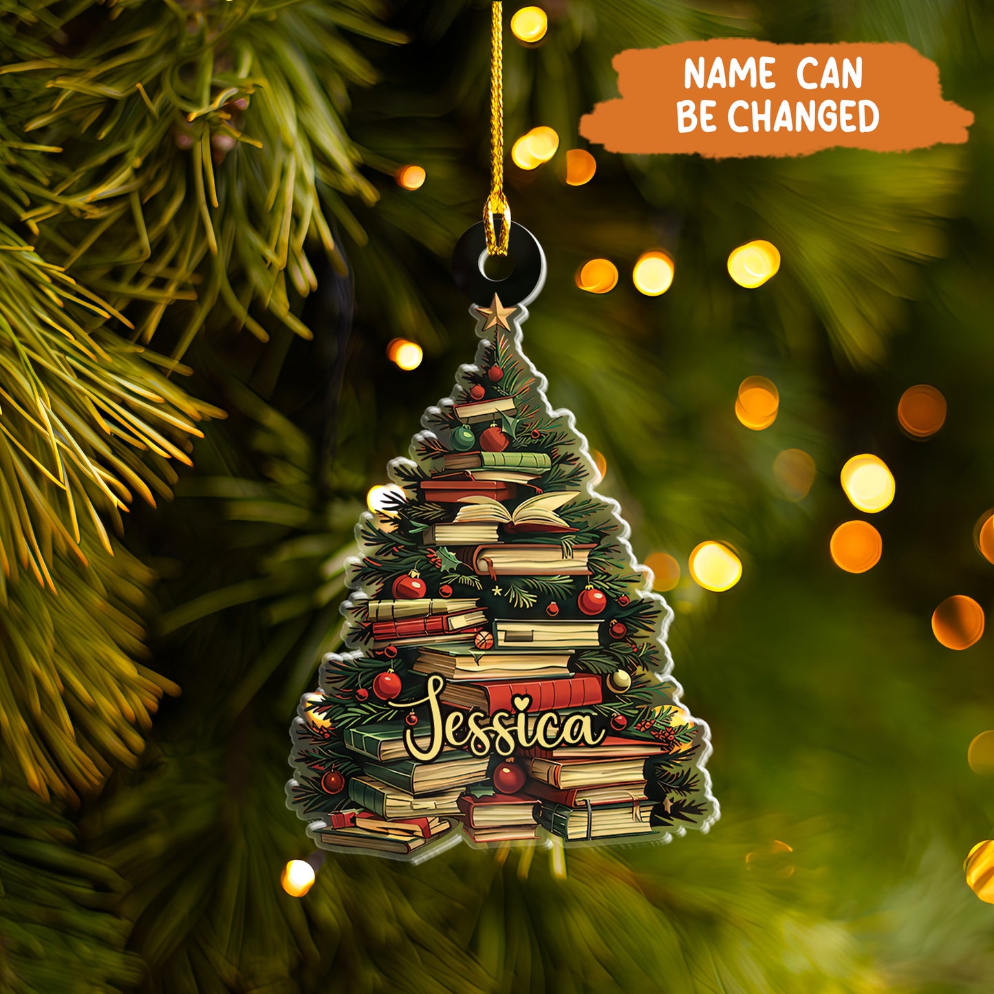 Petthouse | Personalized Christmas Book Tree Ornament, Bookish Ornament, Book Lover Gift, Bookworm Gifts