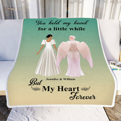 Petthouse | Personalized Loss Of Beloved One Cozy Blanket To Baby Girl, Mothers Day Remembrance Fleece Blanket