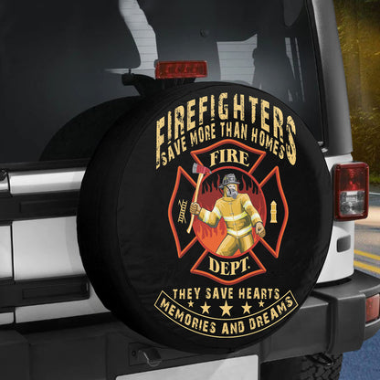 Petthouse | Firefighter Pride Spare Tire Cover Fireman Hero Car Accessories Tire Protector Gift For Firefighters