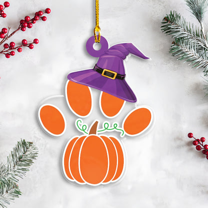 Petthouse | Dog Paw Ornament, Dog Halloween Hat Ornament, Christmas Ornament Decor, Pet Lovers Gift