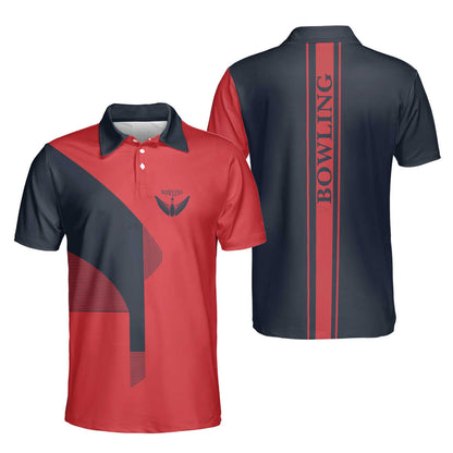 Petthouse | Bowling Polo Shirt, Bowling Angel Wings Polo Shirt, Bowling Geometric Polo, Bowler Gift