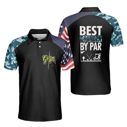 Petthouse | Golfer Polo Shirt, Golf Camo Polo Shirt, Best Grandpa By Par Polo Shirt, Granddad Gift