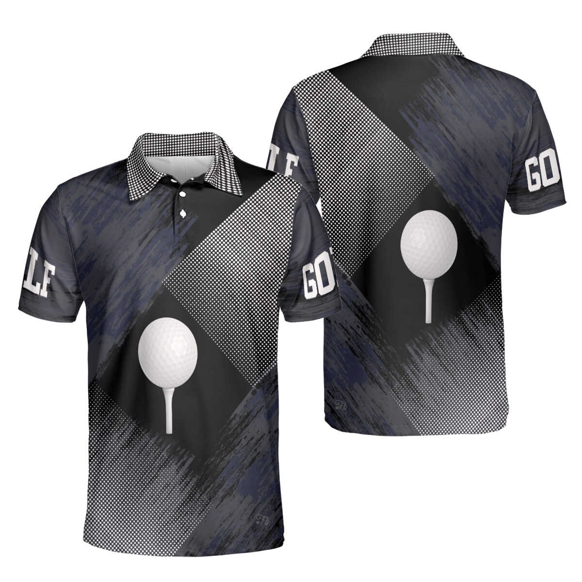 Petthouse | Golf Ball Polo Shirt, Golf Polo Shirts, Golf Geometric Polo Shirt, Golf Player Gift