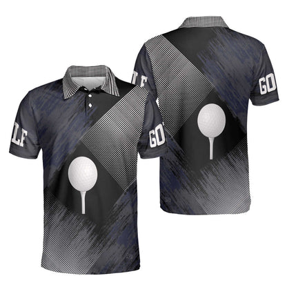 Petthouse | Golf Ball Polo Shirt, Golf Polo Shirts, Golf Geometric Polo Shirt, Golf Player Gift