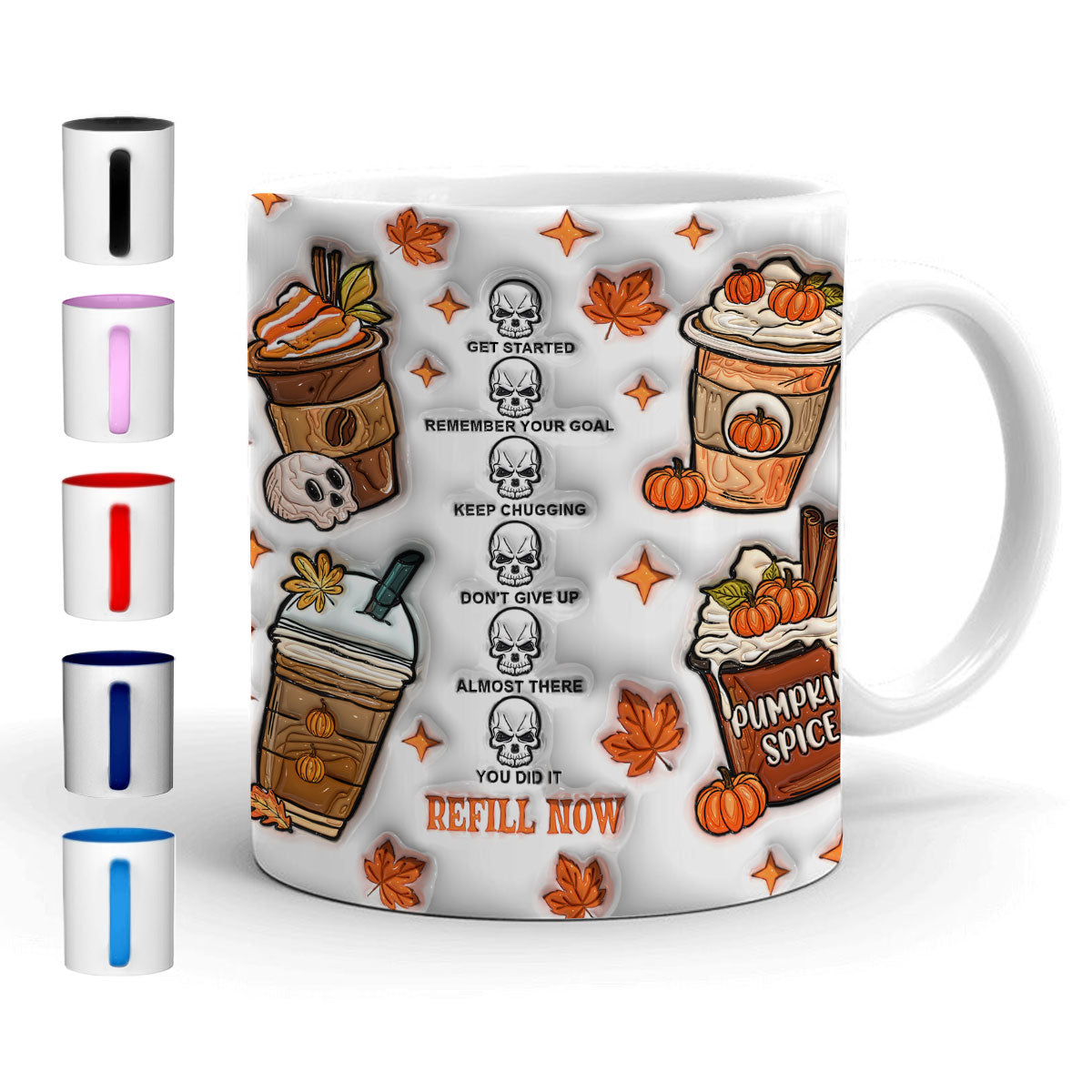 Petthouse | Pumpkin Spice 3d Inflated Mug, Coffee Fall Mug, Pumpkin Spice Latter Mug, Autumn Mug