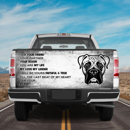 Petthouse | I Am Your Boxer Tailgate Wrap Tailgate Wrap Vinyl Graphic Decal Sticker Women Dog