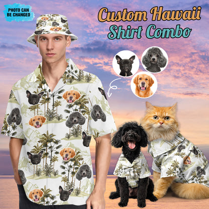 Petthouse | Custom Face Hawaiian Shirts Men Hawaiian Button Up Shirts, Summer Gifts Family